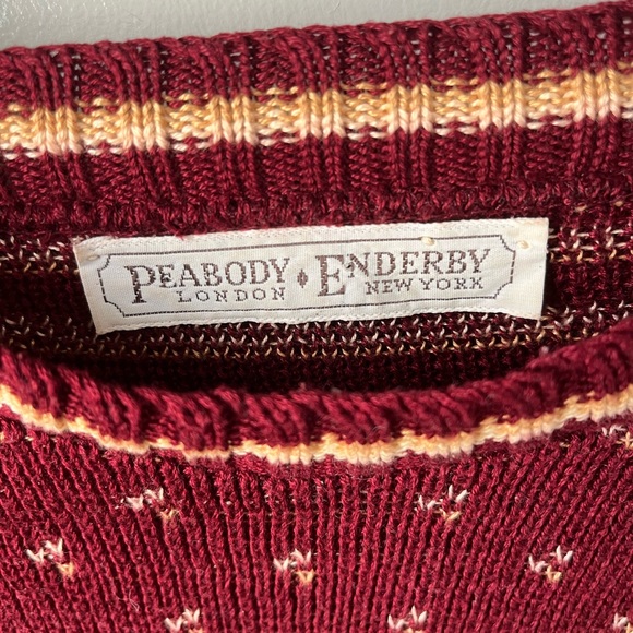 Vintage Peabody maroon and gold sweater - Picture 5 of 7